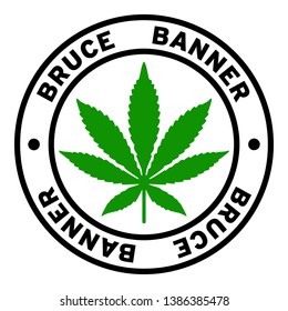 Round Bruce Banner Marijuana Strain Clipart