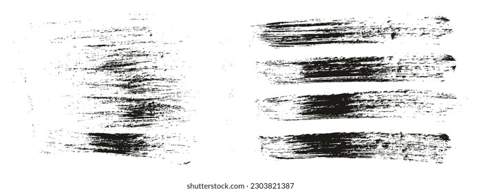 Round Brush Regular Long Background And Straight Lines Mix Artist Brush High Detail Abstract Vector Background Mix Set 