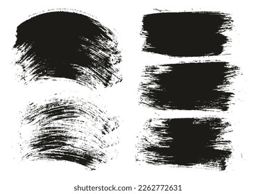 Round Brush Regular Long And Curved Background Mix Artist Brush High Detail Abstract Vector Background Mix Set 