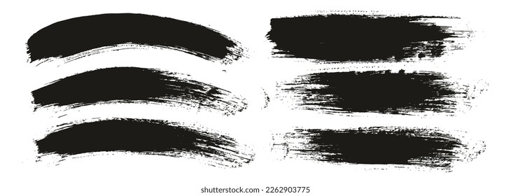 Round Brush Regular Long And Curved Background Mix Artist Brush High Detail Abstract Vector Background Mix Set 
