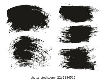 Round Brush Regular Long And Curved Background Mix Artist Brush High Detail Abstract Vector Background Mix Set 