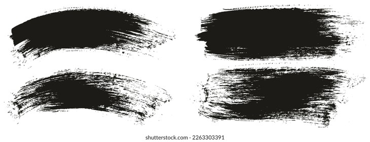 Round Brush Regular Long And Curved Background Mix Artist Brush High Detail Abstract Vector Background Mix Set 