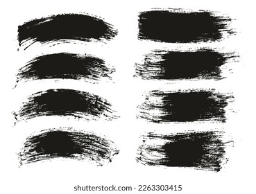 Round Brush Regular Long And Curved Background Mix Artist Brush High Detail Abstract Vector Background Mix Set 