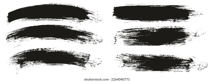 Round Brush Regular Long And Curved Background Mix Artist Brush High Detail Abstract Vector Background Mix Set 