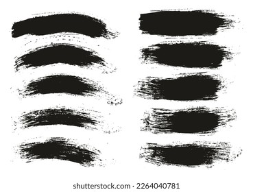 Round Brush Regular Long And Curved Background Mix Artist Brush High Detail Abstract Vector Background Mix Set 