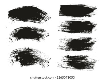 Round Brush Regular Long And Curved Background Mix Artist Brush High Detail Abstract Vector Background Mix Set 