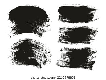 Round Brush Regular Long And Curved Background Mix Artist Brush High Detail Abstract Vector Background Mix Set 