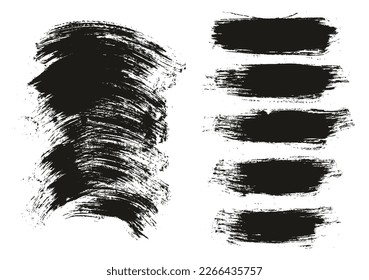 Round Brush Regular Long And Curved Background Mix Artist Brush High Detail Abstract Vector Background Mix Set 