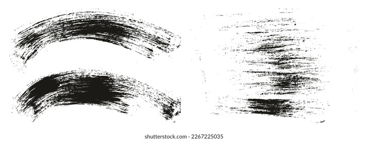 Round Brush Regular Long And Curved Background Mix Artist Brush High Detail Abstract Vector Background Mix Set 