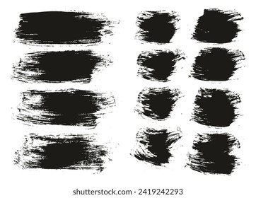 Cepillo redondo regular Largo Y Corto Fondo Mezcla De Mano Dibujo Pincel Artista Alto Detalle Resumen Conjunto De Mezcla De Fondo Vector 
