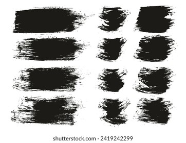 Round Brush Regular Long And Short Background Mix Hand Drawn Artist Brush High Detail Abstract Vector Background Mix Set 