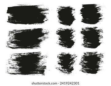 Round Brush Regular Long And Short Background Mix Hand Drawn Artist Brush High Detail Abstract Vector Background Mix Set 