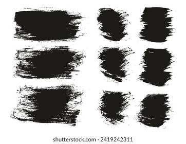 Rund-Brush-Mix-Handgezeichneter Künstler mit langem und kurzer Hintergrund, abstrakter Vektorhintergrund-Mix-Set 