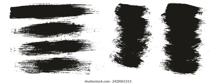 Round Brush Regular Long And Short Background Mix Hand Drawn Artist Brush High Detail Abstract Vector Background Mix Set 