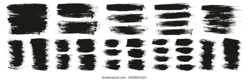 Round Brush Regular Long And Short Background Mix Hand Drawn Artist Brush High Detail Abstract Vector Background Mix Set 