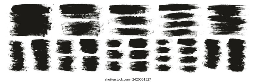 Round Brush Regular Long And Short Background Mix Hand Drawn Artist Brush High Detail Abstract Vector Background Mix Set 