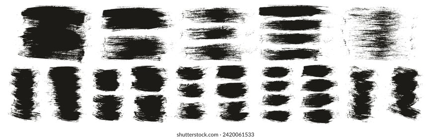 Round Brush Regular Long And Short Background Mix Hand Drawn Artist Brush High Detail Abstract Vector Background Mix Set 