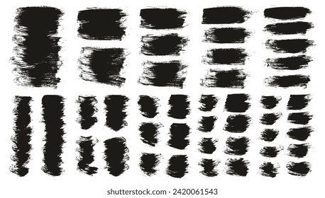 Round Brush Regular Long And Short Background Mix Hand Drawn Artist Brush High Detail Abstract Vector Background Mix Set 