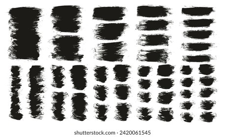 Round Brush Regular Long And Short Background Mix Hand Drawn Artist Brush High Detail Abstract Vector Background Mix Set 