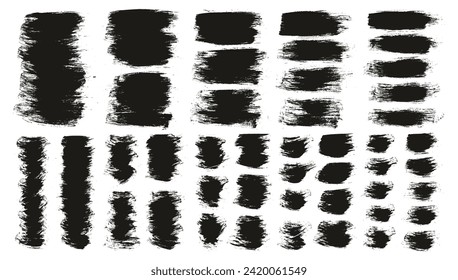 Round Brush Regular Long And Short Background Mix Hand Drawn Artist Brush High Detail Abstract Vector Background Mix Set 