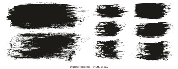 Round Brush Regular Long And Short Background Mix Hand Drawn Artist Brush High Detail Abstract Vector Background Mix Set 