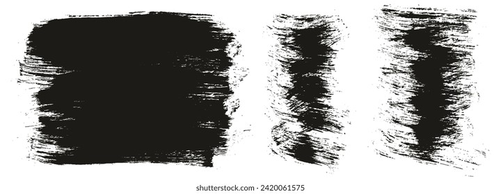 Round Brush Regular Long And Short Background Mix Hand Drawn Artist Brush High Detail Abstract Vector Background Mix Set 