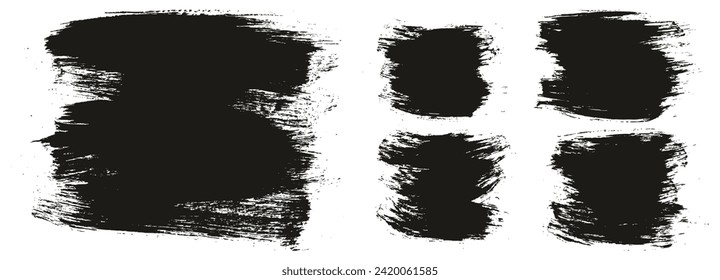 Round Brush Regular Long And Short Background Mix Hand Drawn Artist Brush High Detail Abstract Vector Background Mix Set 