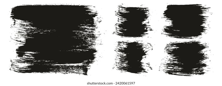 Round Brush Regular Long And Short Background Mix Hand Drawn Artist Brush High Detail Abstract Vector Background Mix Set 