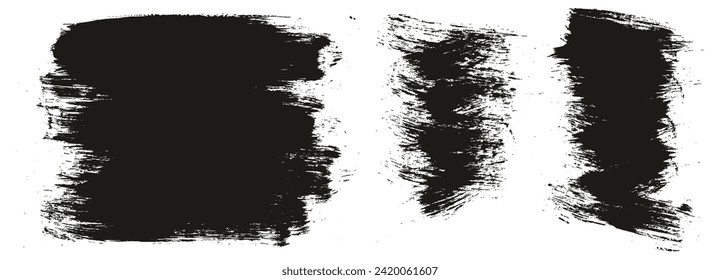 Round Brush Regular Long And Short Background Mix Hand Drawn Artist Brush High Detail Abstract Vector Background Mix Set 
