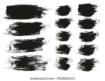 Round Brush Regular Long And Short Background Mix Hand Drawn Artist Brush High Detail Abstract Vector Background Mix Set 