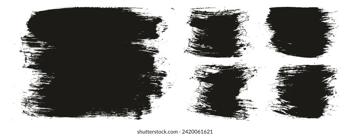 Round Brush Regular Long And Short Background Mix Hand Drawn Artist Brush High Detail Abstract Vector Background Mix Set 