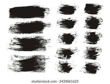 Round Brush Regular Long And Short Background Mix Hand Drawn Artist Brush High Detail Abstract Vector Background Mix Set 