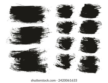 Round Brush Regular Long And Short Background Mix Hand Drawn Artist Brush High Detail Abstract Vector Background Mix Set 