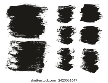 Round Brush Regular Long And Short Background Mix Hand Drawn Artist Brush High Detail Abstract Vector Background Mix Set 