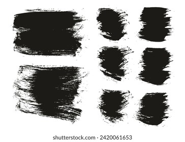 Round Brush Regular Long And Short Background Mix Hand Drawn Artist Brush High Detail Abstract Vector Background Mix Set 