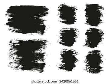 Rund-Brush-Mix-Handgezeichneter Künstler mit langem und kurzer Hintergrund, abstrakter Vektorhintergrund-Mix-Set 