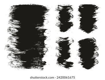 Round Brush Regular Long And Short Background Mix Hand Drawn Artist Brush High Detail Abstract Vector Background Mix Set 