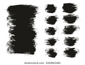 Round Brush Regular Long And Short Background Mix Hand Drawn Artist Brush High Detail Abstract Vector Background Mix Set 