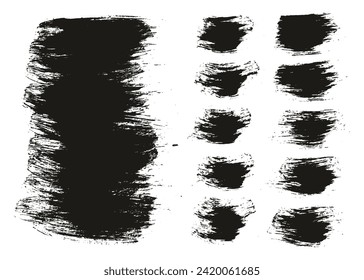 Round Brush Regular Long And Short Background Mix Hand Drawn Artist Brush High Detail Abstract Vector Background Mix Set 