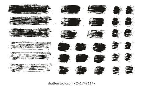 Round Brush Regular Straight Lines Artist Brush Hand Drawn High Detail Abstract Vector Background MEGA Set 