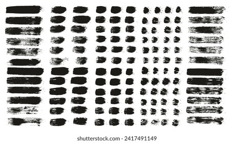 Round Brush Regular Straight Lines Artist Brush Hand Drawn High Detail Abstract Vector Background MEGA Set 