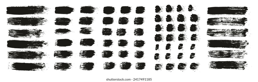 Round Brush Regular Straight Lines Artist Brush Hand Drawn High Detail Abstract Vector Background MEGA Set 