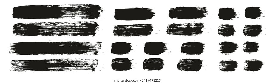 Pincel redondo Líneas rectas regulares de la mano del pincel de artista dibujado con alto detalle Resumen Fondo del vector MEGA Set 