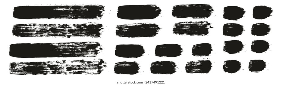 Pincel redondo Líneas rectas regulares de la mano del pincel de artista dibujado con alto detalle Resumen Fondo del vector MEGA Set 
