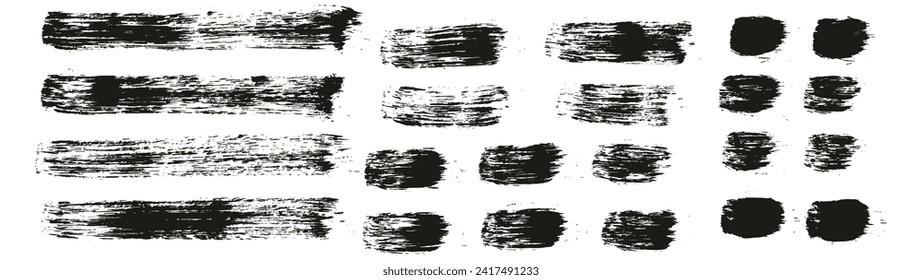 Round Brush Regular Straight Lines Artist Brush Hand Drawn High Detail Abstract Vector Background MEGA Set 