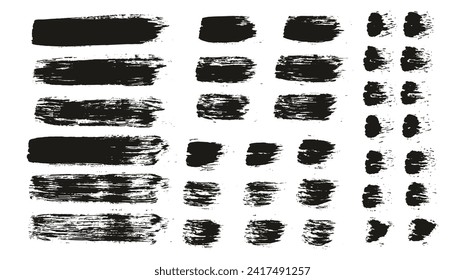 Round Brush Regular Straight Lines Artist Brush Hand Drawn High Detail Abstract Vector Background MEGA Set 