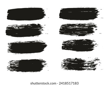 Pincel redondo Líneas rectas regulares de la mano del pincel de artista dibujado con alto detalle Resumen conjunto de fondo del vector 