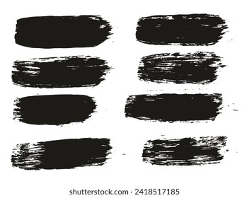 Round Brush Regular Straight Lines Artist Brush Hand Drawn High Detail Abstract Vector Background Set 