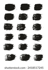 Pincel redondo Líneas rectas regulares de la mano del pincel de artista dibujado con alto detalle Resumen conjunto de fondo del vector 