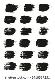 Round Brush Regular Straight Lines Artist Brush Hand Drawn High Detail Abstract Vector Background Set 